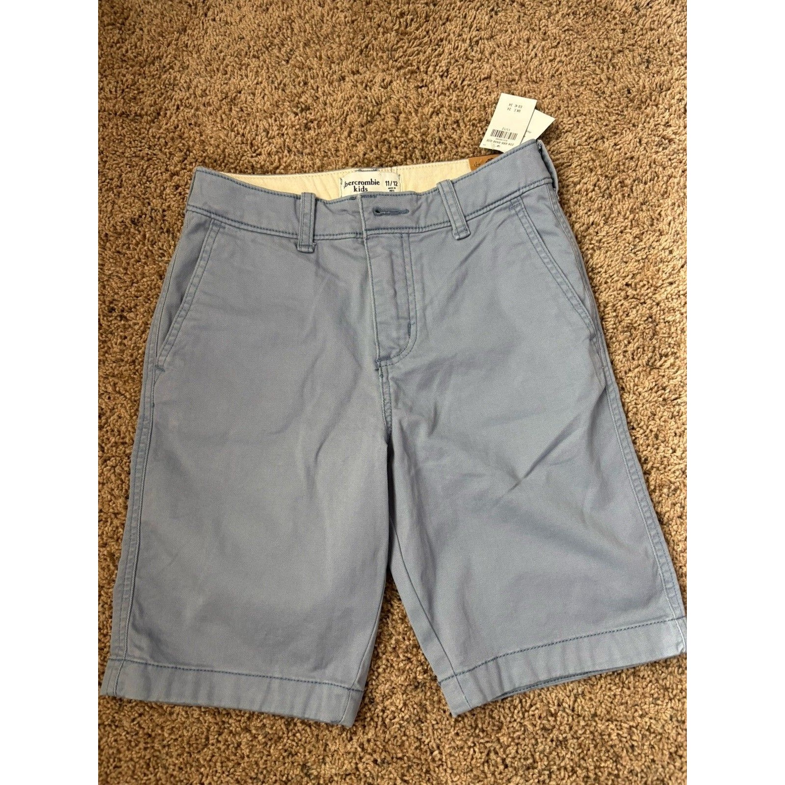 Abercrombie Boys Classic Shorts Light Blue Size 11/12 Nwt